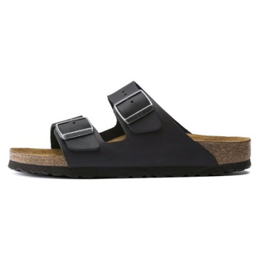 Birkenstock Arizona Black Sandal Oiled Leather Regular Fit